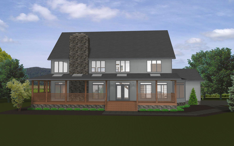 3D Concept Home Design Mountain House Passive Solar