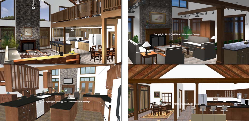 Image of 3D home plan design interiors.